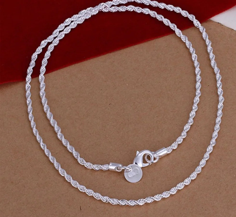 Twisted Rope Necklace with Braided Design