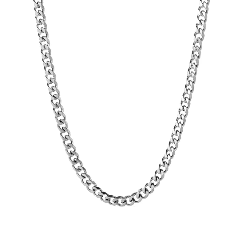 Six-Sided Titanium Steel Cuban Chain Necklace