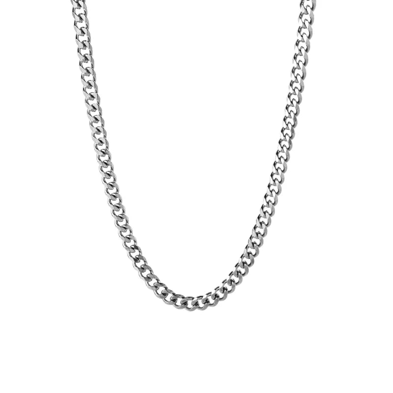 Six-Sided Titanium Steel Cuban Chain Necklace