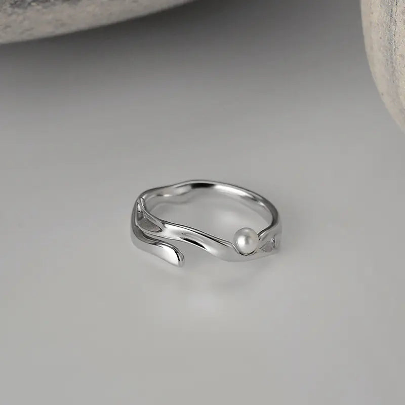 Simple Irregular Sterling Silver Ring