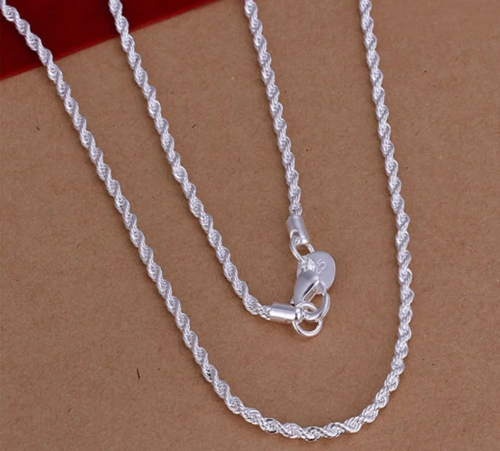 Twisted Rope Necklace with Braided Design