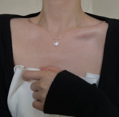 S925 Sterling Silver Pearl Necklace for Women